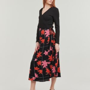 Vestido negro flores rojas Desigual